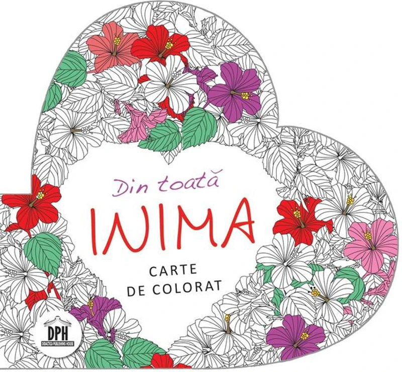 Carte de colorat. Din toată inima