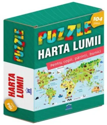 Harta lumii - Puzzle (104 piese, A3)