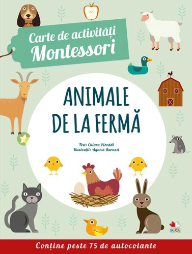 Carte de activități Montessori. Animale de la fermă