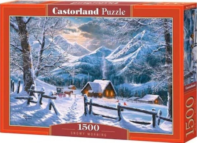 Puzzle 1500 piese „Snowy Morning”
