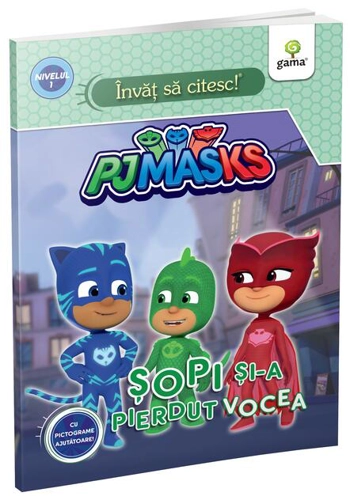 Șopi și-a pierdut vocea. Învăț să citesc cu PJ Masks, Nivelul 1