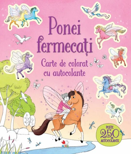 Ponei fermecați. Carte de colorat cu autocolante