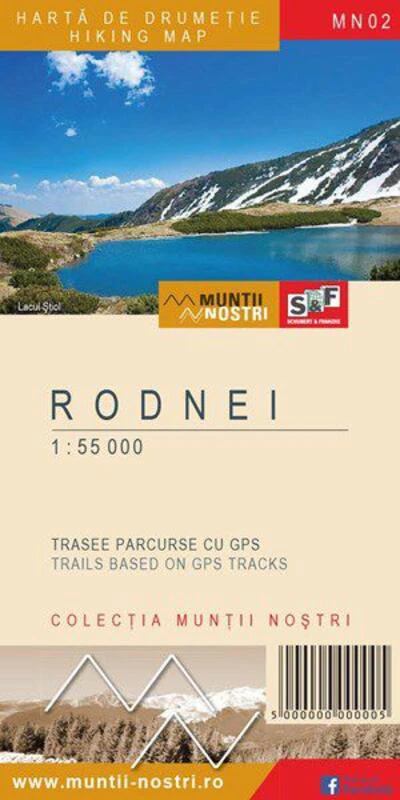 Munții Rodnei. Hartă de drumeție