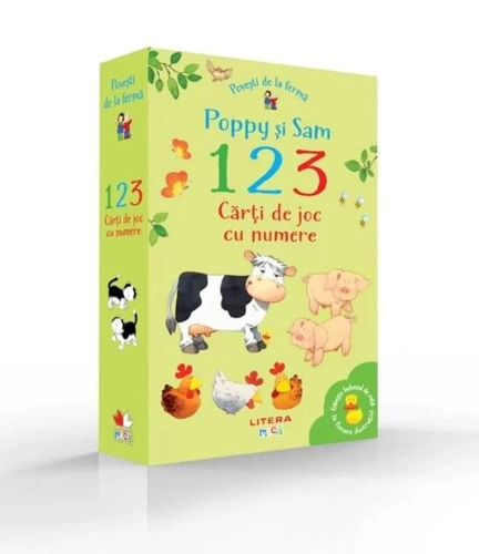 Povești de la fermă. Poppy și Sam. 1, 2, 3. Cărți de joc cu numere