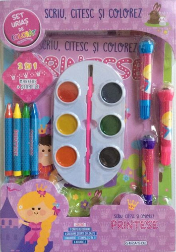 Scriu, citesc și colorez. Prințese