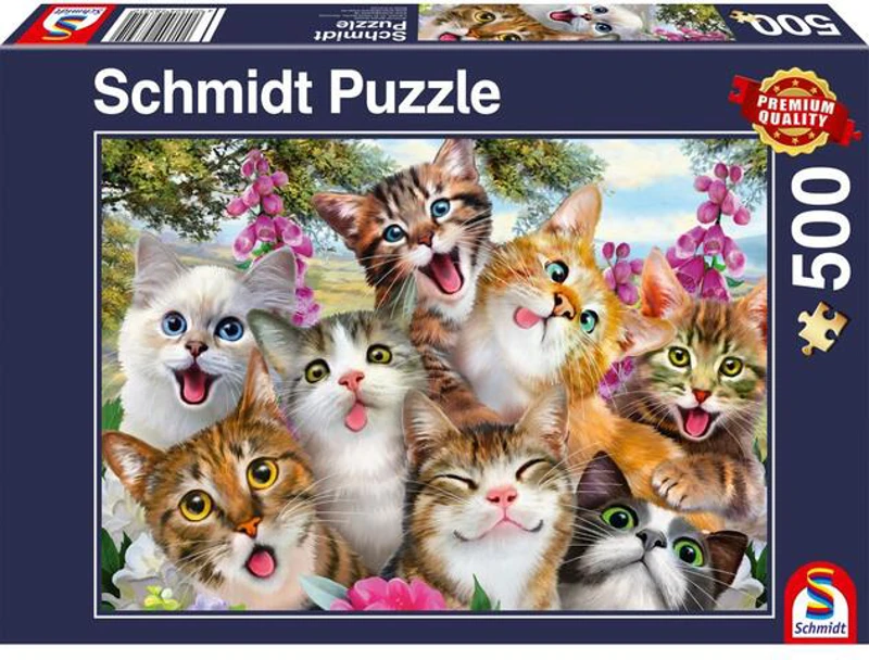 Puzzle 500 piese Schmidt: Selfie cu pisici