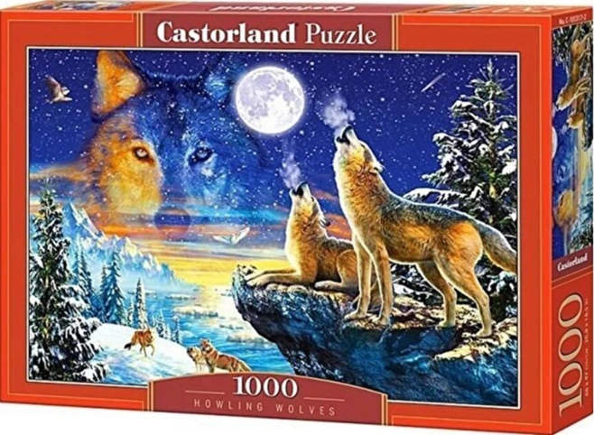 Puzzle 1000 piese „Howling Wolves”