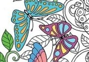 Semne de carte de colorat. Fluturi