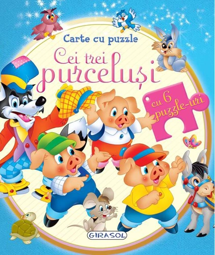 Carte cu puzzle. Cei trei purceluși