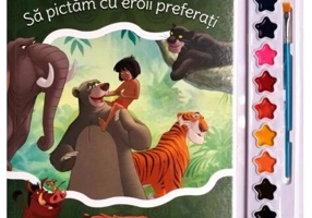 Disney. Să pictăm cu eroii preferați. Carte de colorat cu pensulă și acuarele