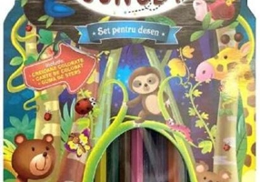 Set pentru desen. Colorez animale din junglă