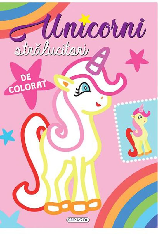 Unicorni strălucitori de colorat (Roz)
