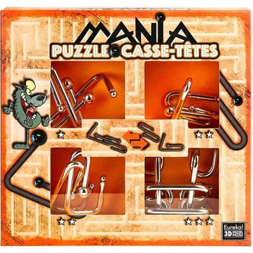 Set de 4 Puzzle-uri 3D - Mania Casse-Têtes - Orange