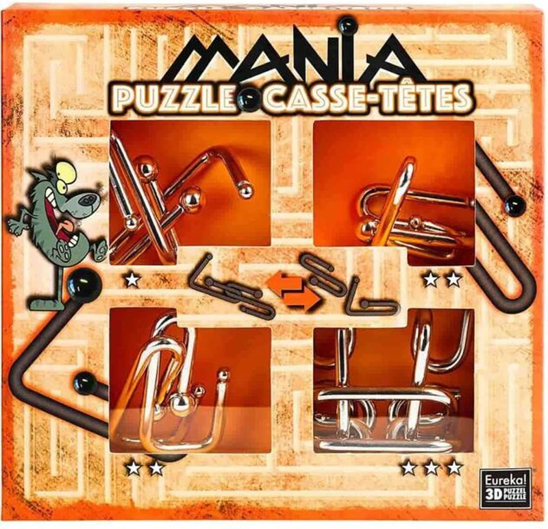 Set de 4 Puzzle-uri 3D - Mania Casse-Têtes - Orange