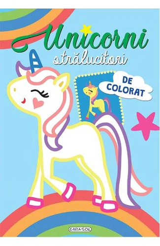 Unicorni strălucitori de colorat (Bleu)