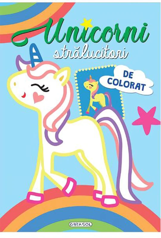 Unicorni strălucitori de colorat (Bleu)