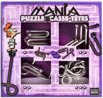 Set de 4 Puzzle-uri 3D - Mania Casse-Têtes - Purple