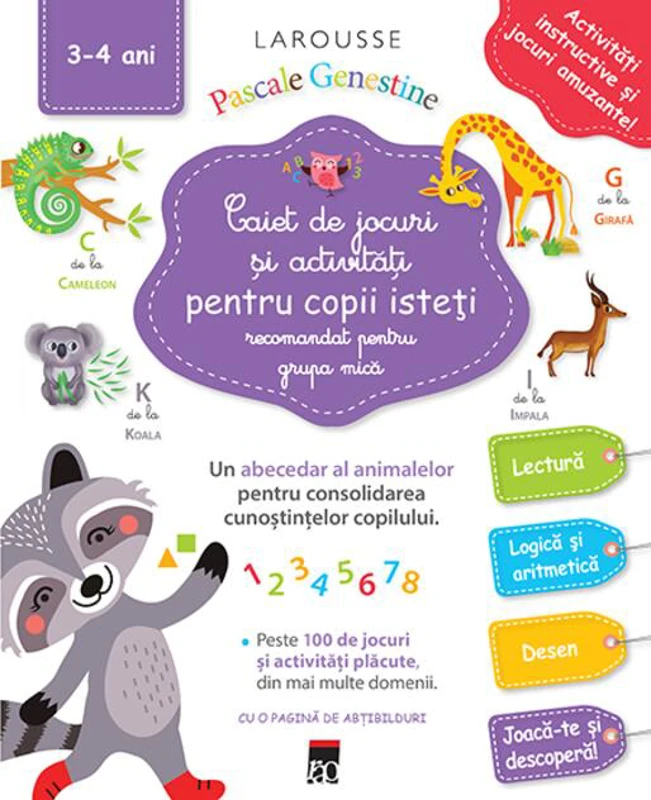 Caiet de jocuri și activități pentru copii isteți  - 3-4 ani