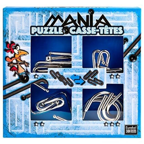 Set de 4 Puzzle-uri 3D - Mania Casse-Têtes - Blue