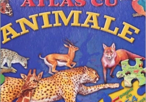 Atlas cu animale. 5 pagini cu 54 piese puzzle