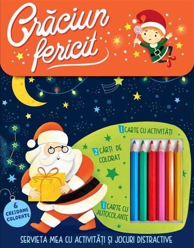 Crăciun fericit - Servieta mea cu activități și jocuri distractive