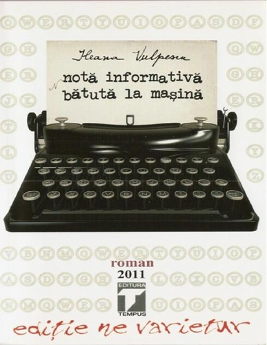 Notă informativă bătută la mașina