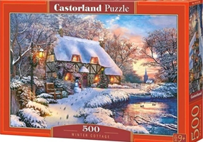 Puzzle 500 piese „Winter Cottage”