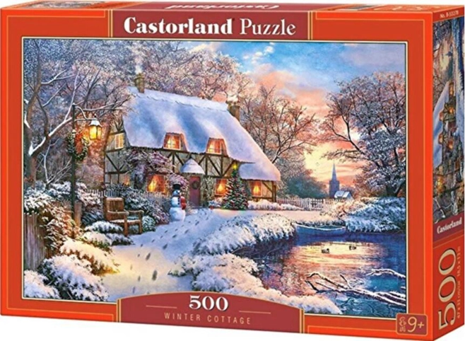 Puzzle 500 piese „Winter Cottage”