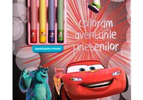 Disney. Pixar. Colorăm aventurile prietenilor (conține 4 creioane cerate)