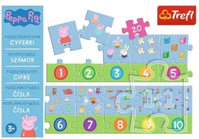 Puzzle educativ numere 20 piese „Peppa Pig”