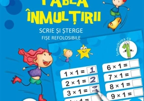 Caiet Tabla Înmulțirii (16 fișe de lucru refolosibile)
