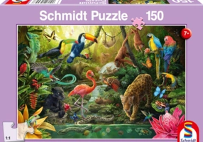 Puzzle 150 piese Schmidt: Locuitorii junglei