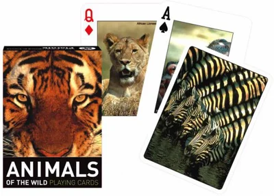 Cărți de joc Piatnik de colecție cu tema „Animals of the Wild”