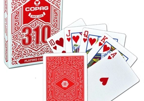 Cărți de joc Copag 310 Regular, extrafinisate, culoare spate roșu
