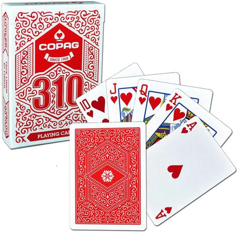 Cărți de joc Copag 310 Regular, extrafinisate, culoare spate roșu