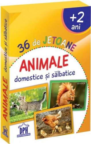 36 de jetoane. Animale domestice și sălbatice