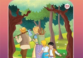 Hansel și Gretel. Carte de colorat