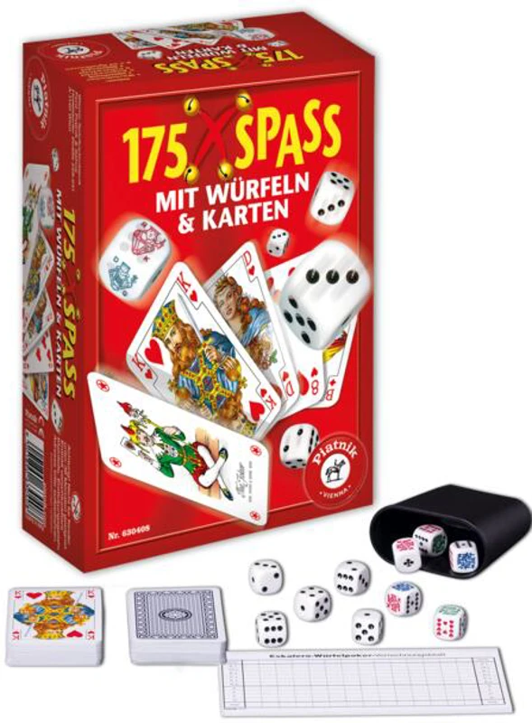 Piatnik 175x Spass - Distracție fără sfârșit cu zaruri și cărți