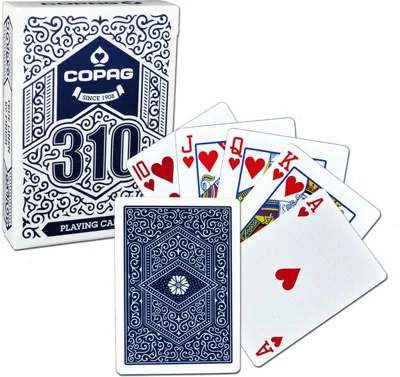 Cărți de joc Copag 310 Regular, extrafinisate, culoare spate albastru
