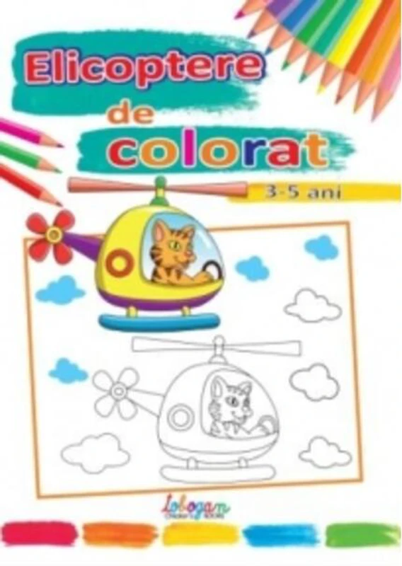 Elicoptere de colorat (3-5 ani)