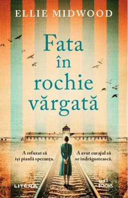 Fata în rochie vărgată