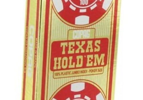 Cărți de poker Copag Texas Hold'em Gold Red 100% Plastic