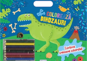 Colorează - Dinozauri (creioane)