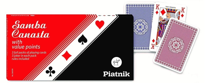 Cărți de joc Piatnik Samba Canasta, pachet triplu