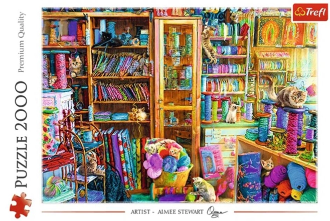 Puzzle 2000 piese „Paradisul pisicuțelor”