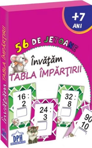 Învățăm tabla împărțirii - 56 de jetoane