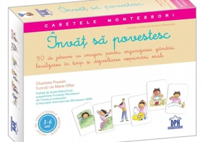 Învăț să povestesc cu Montessori. 90 de jetoane pentru relatat povești și ghid