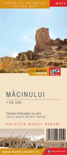 Munții Măcinului. Hartă de drumeție