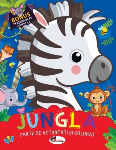 Jungla. Carte de colorat cu activități