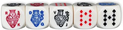 Set zaruri Poker, mărime 16 mm, 5 bucăți pe set